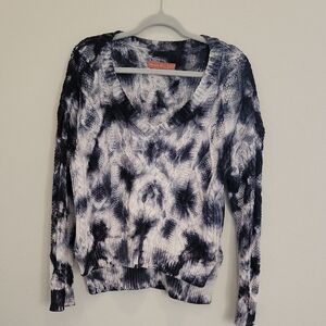 Anthropologie Black and White Knit Sweater